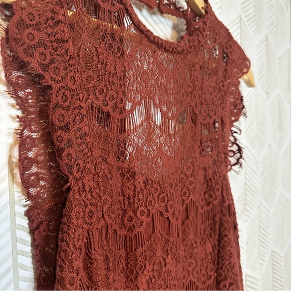 🔆 Free People Terra-cotta Intimately Daydream Bodycon Dress, size Small NWT - Picture 6 of 8